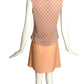 PIERRE CARDIN BOUTIQUE-2008 2pc Peach Knit Skirt Ensemble, Size-4