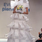 PIERRE CARDIN (HAUTE COUTURE)- 2000 White Organza Tiered Wedding Gown, Size 8