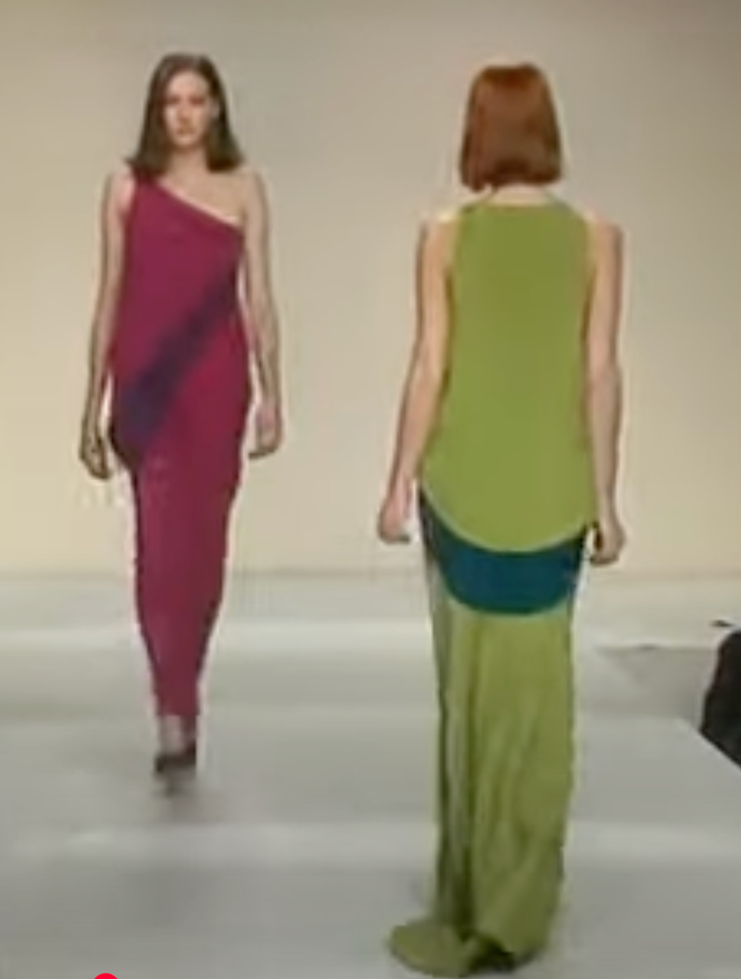 PIERRE CARDIN-1998 Black & Ivory Crepe Evening Dress, Size 8