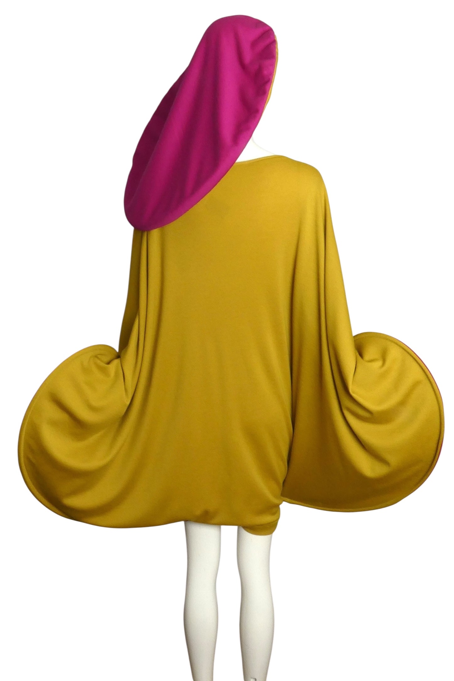 PIERRE CARDIN (HAUTE COUTURE)-2009 Color Block Wool Hoop Dress & Hat, Size 6/8