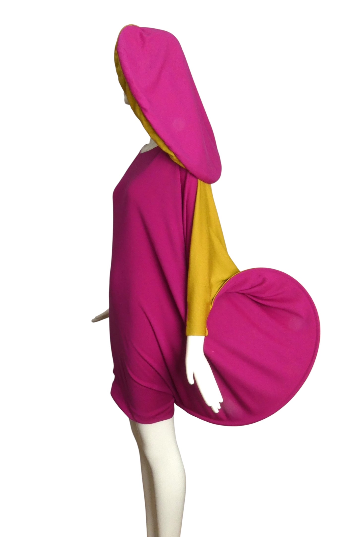 PIERRE CARDIN (HAUTE COUTURE)-2009 Color Block Wool Hoop Dress & Hat, Size 6/8