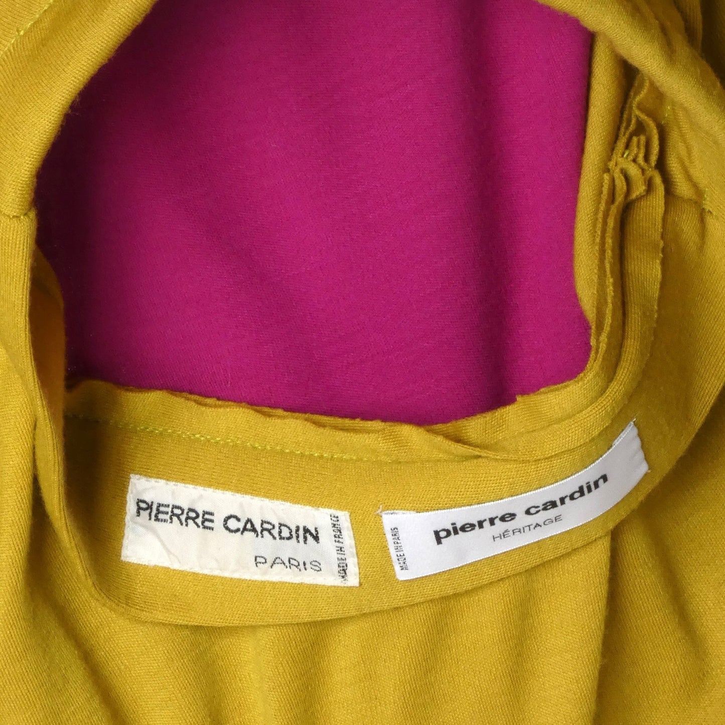 PIERRE CARDIN (HAUTE COUTURE)-2009 Color Block Wool Hoop Dress & Hat, Size 6/8