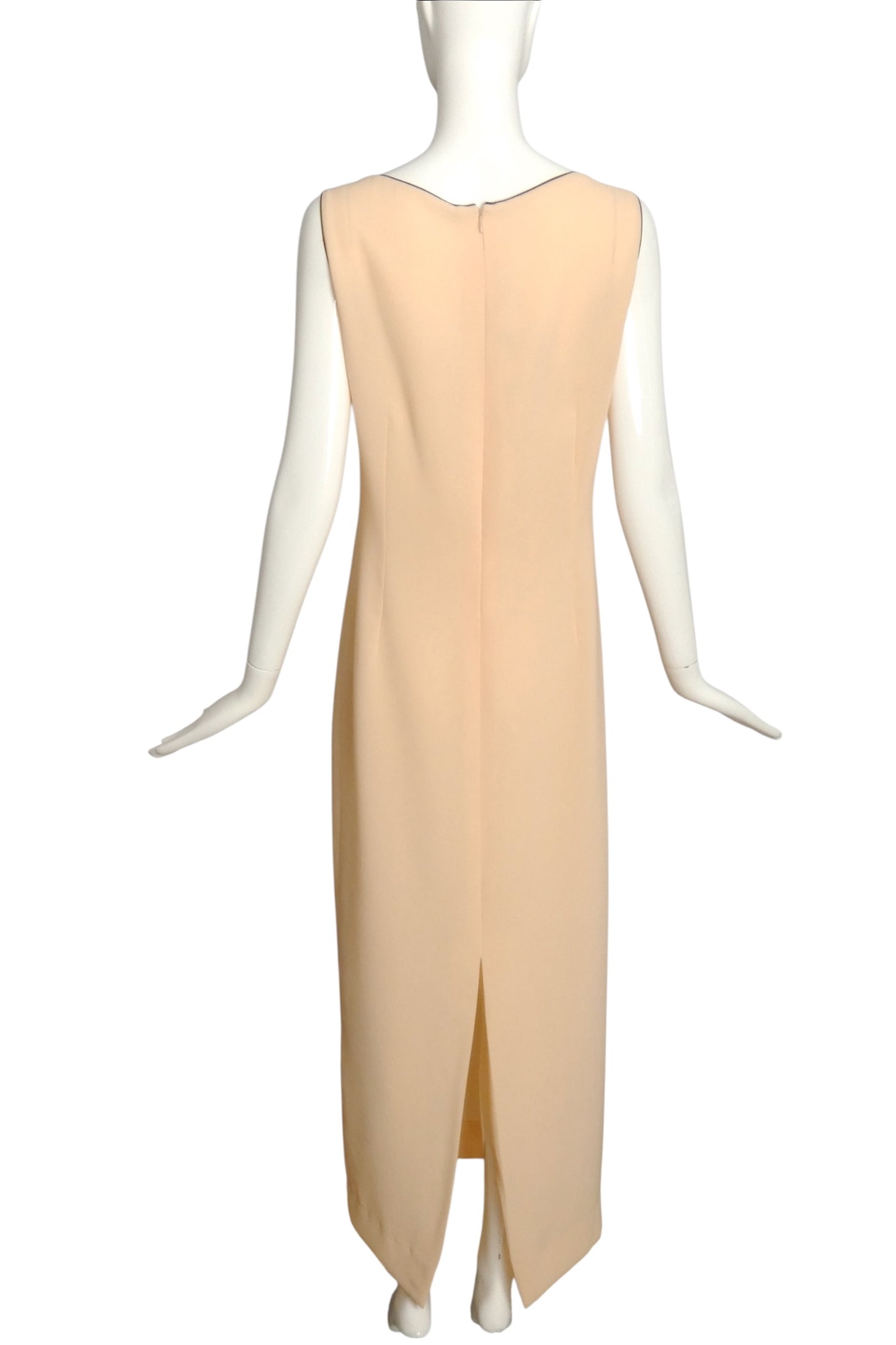 PIERRE CARDIN -2008 Silk Crepe Maxi Dress, Size-6