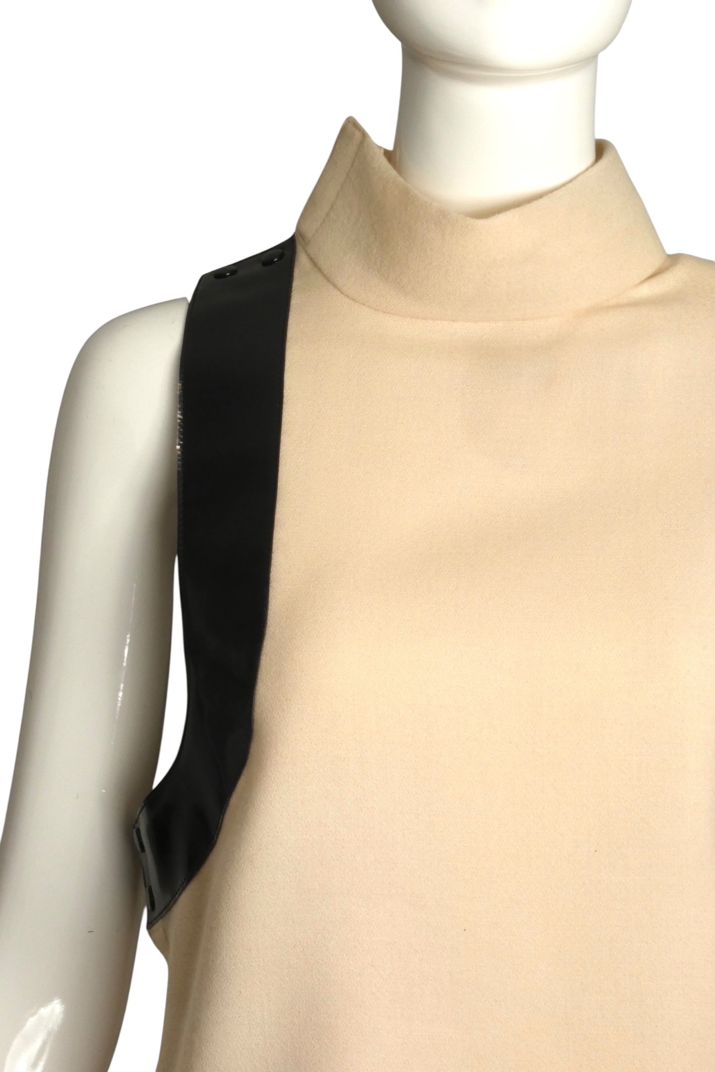 PIERRE CARDIN (HAUTE COUTURE)-2009 2pc Wool & Patent Ensemble, Size-4