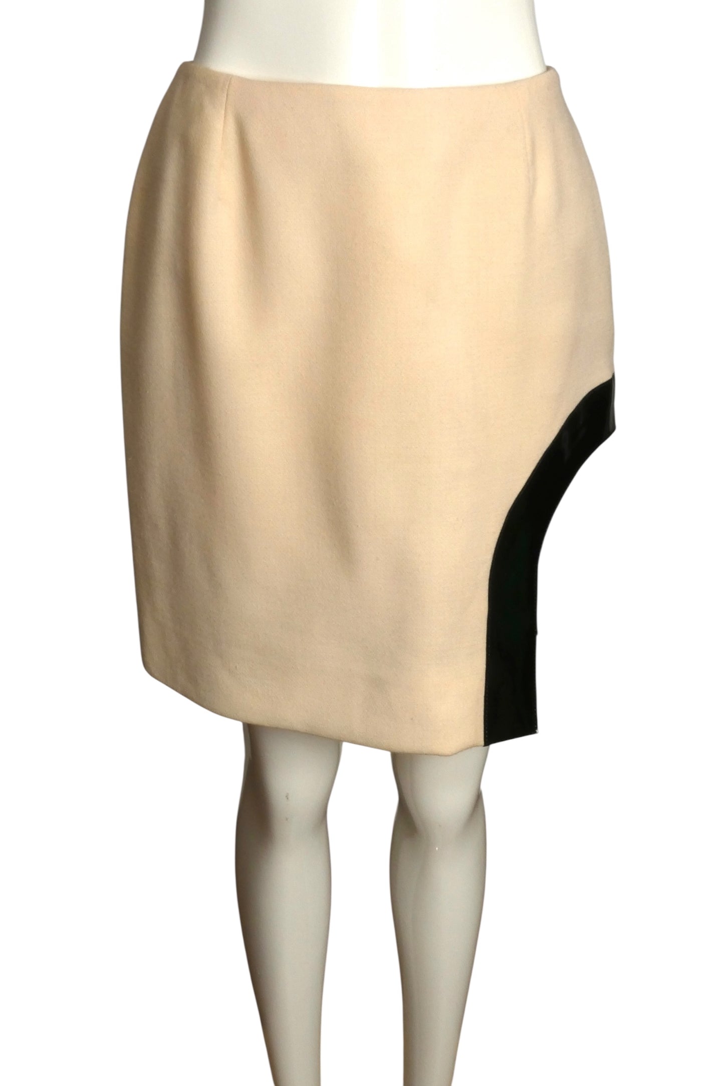 PIERRE CARDIN (HAUTE COUTURE)-2009 2pc Wool & Patent Ensemble, Size-4