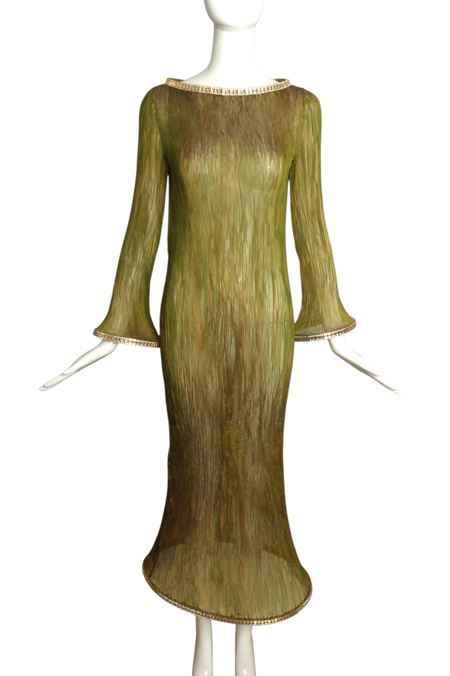 PIERRE CARDIN (HAUTE COUTURE) -2011 Plissé Organza Hoop Dress, Size 4