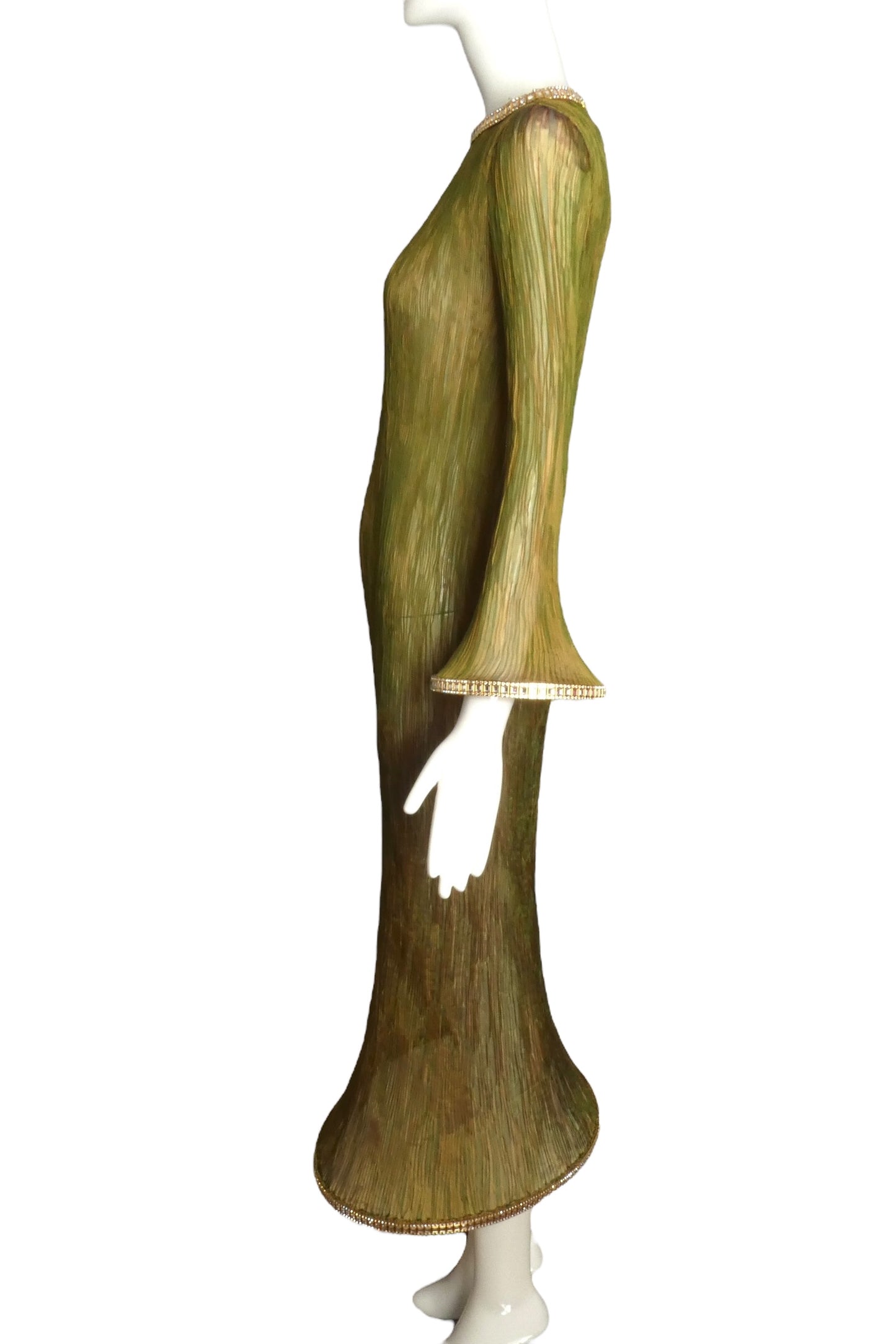 PIERRE CARDIN (HAUTE COUTURE) -2011 Plissé Organza Hoop Dress, Size 4