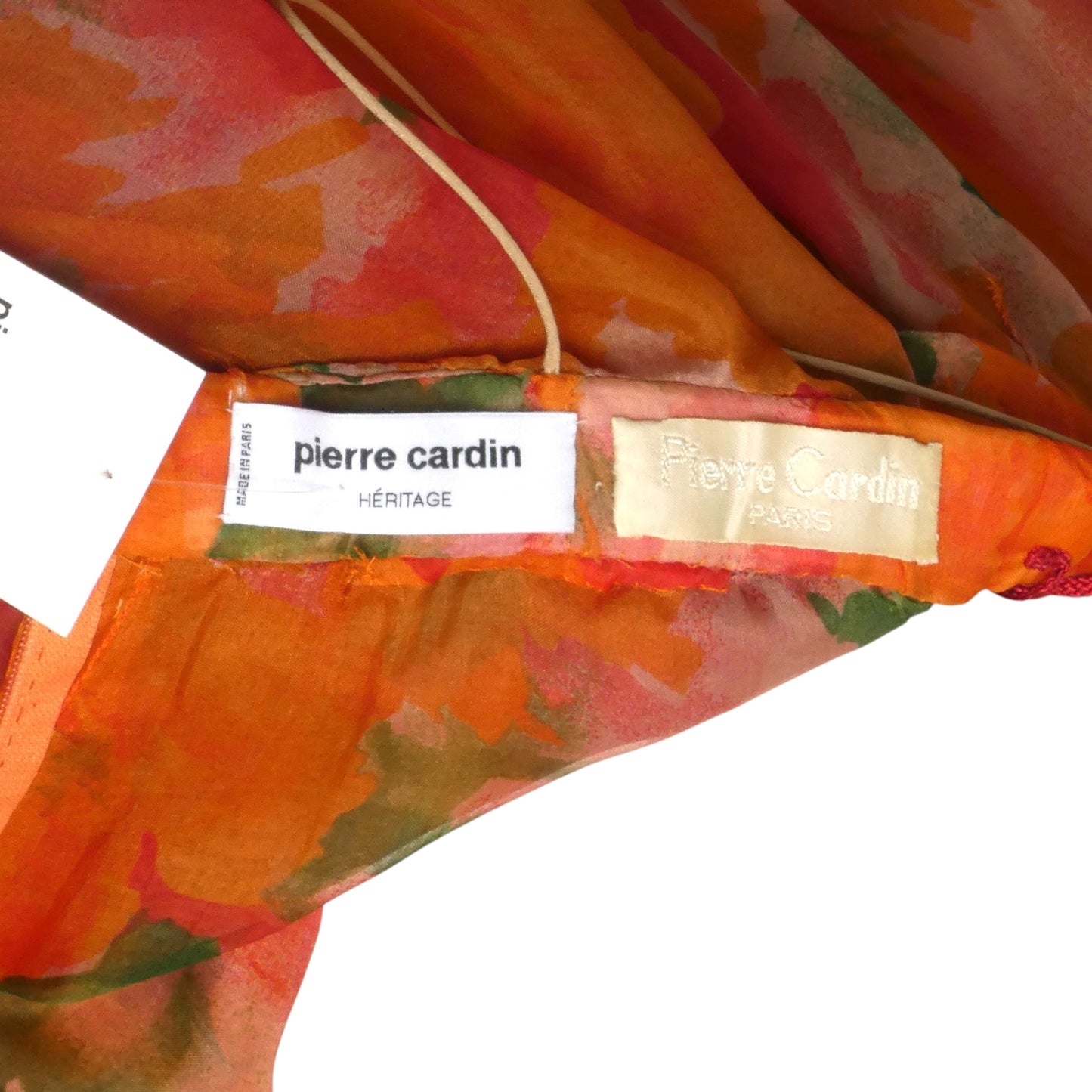 PIERRE CARDIN (HAUTE COUTURE) -1994 Printed Organza Evening Dress, Size 4