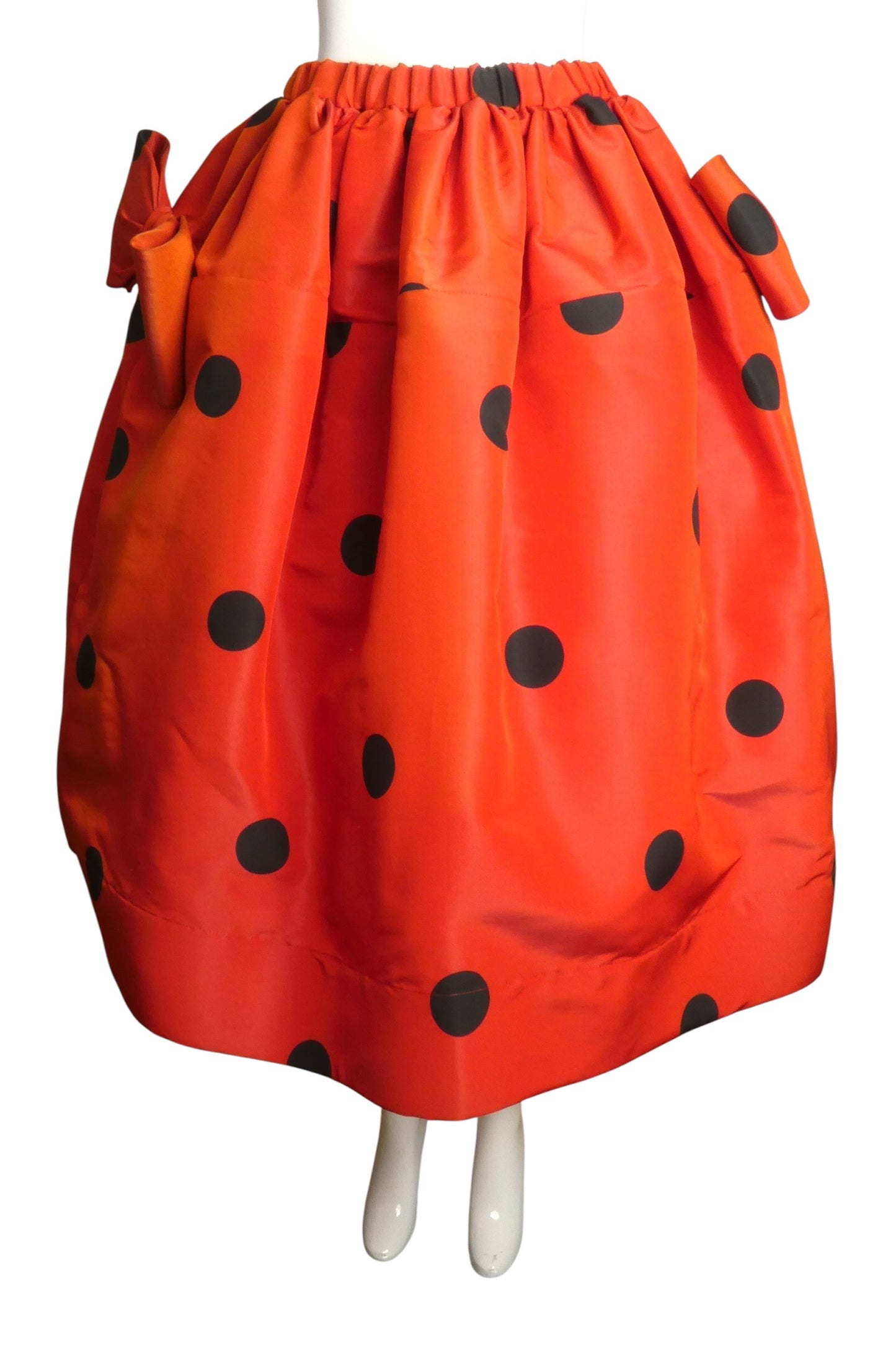 PIERRE CARDIN BOUTIQUE-1994 Polka Dot Faille Skirt, Size-6