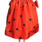 PIERRE CARDIN BOUTIQUE-1994 Polka Dot Faille Skirt, Size-6