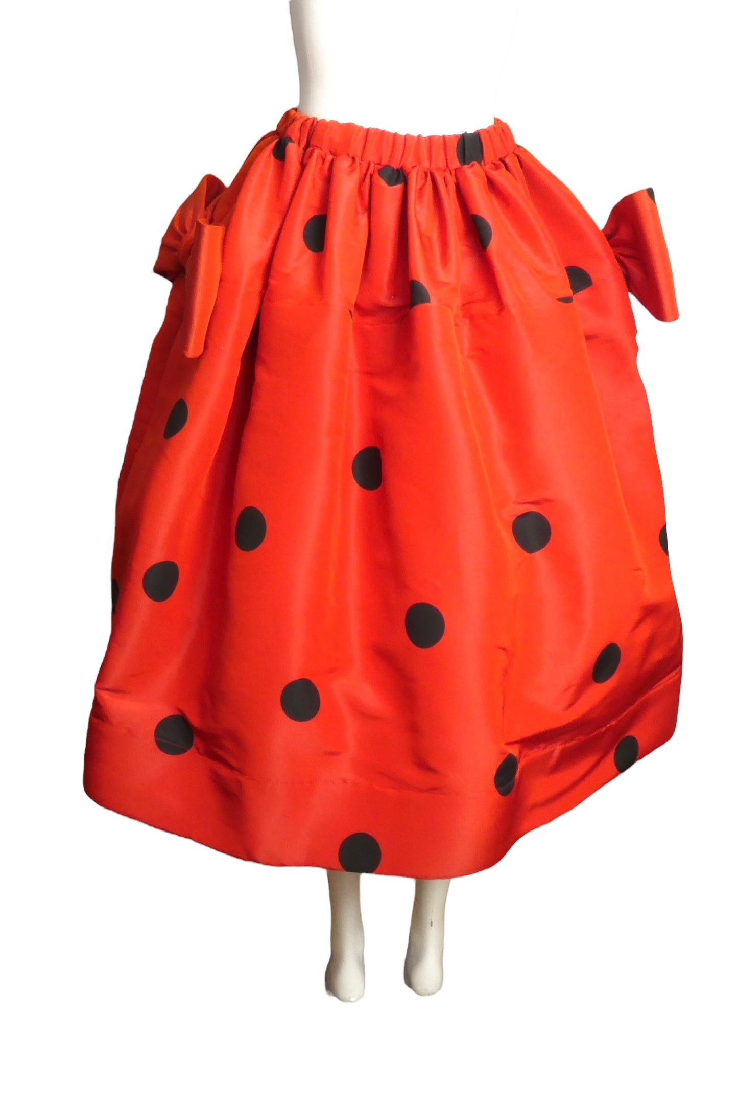 PIERRE CARDIN BOUTIQUE-1994 Polka Dot Faille Skirt, Size-6