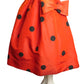 PIERRE CARDIN BOUTIQUE-1994 Polka Dot Faille Skirt, Size-6