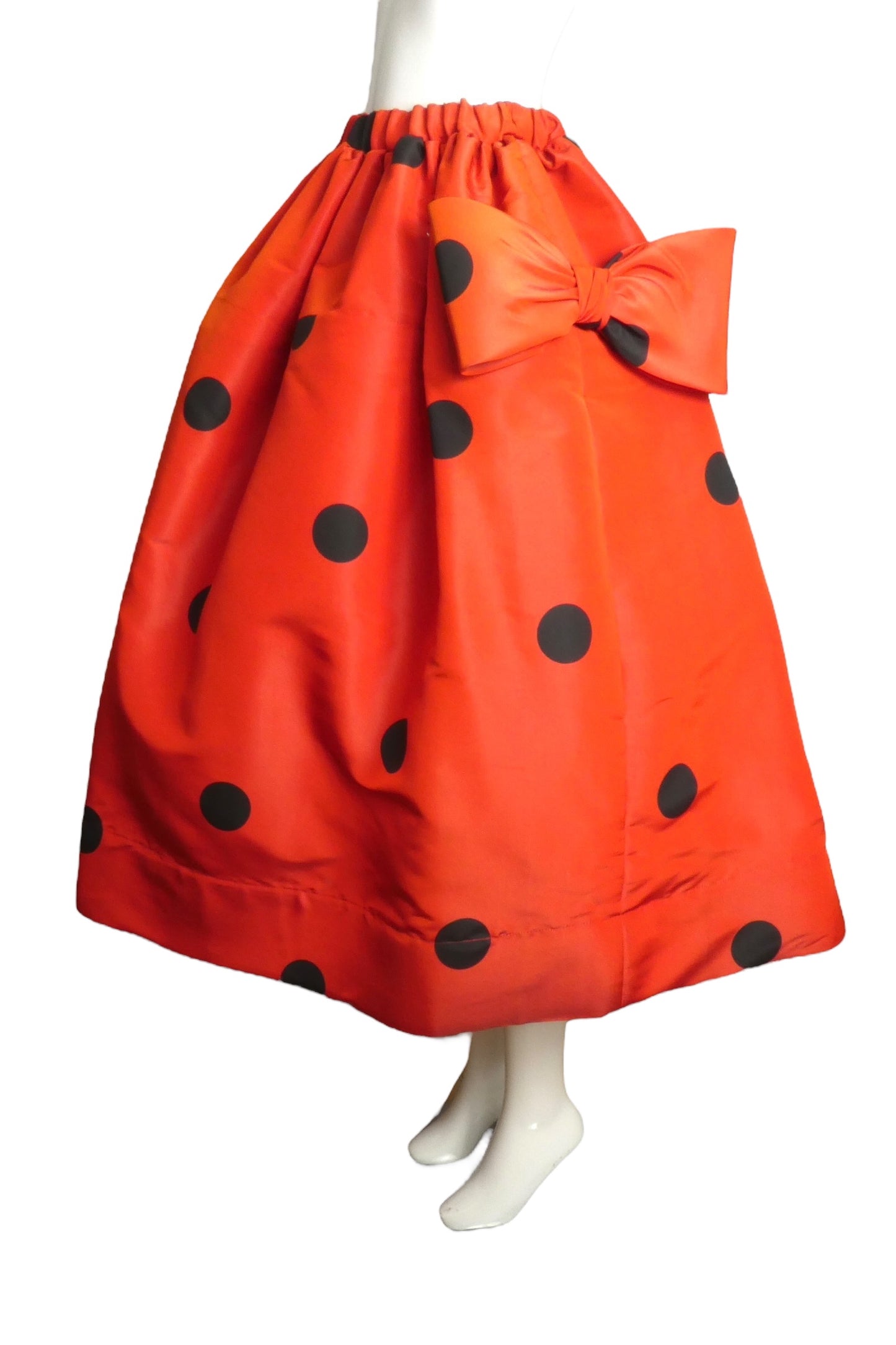 PIERRE CARDIN BOUTIQUE-1994 Polka Dot Faille Skirt, Size-6
