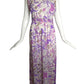 EMILIO PUCCI FOR FORMFIT ROGERS- 1970s Purple Printed Nylon Nightgown, Size 6