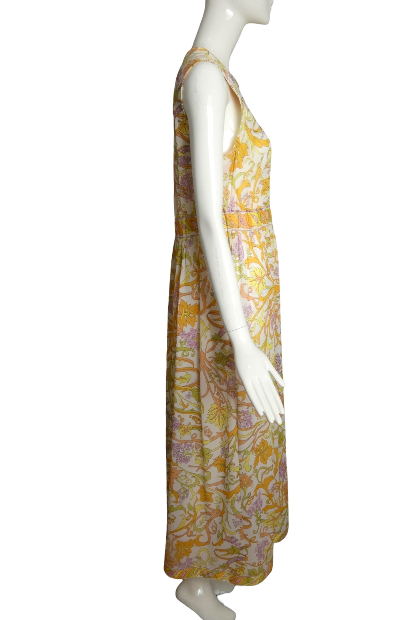 EMILIO PUCCI FOR FORMFIT ROGERS- 1970s Printed Nylon Nightgown, Size 6