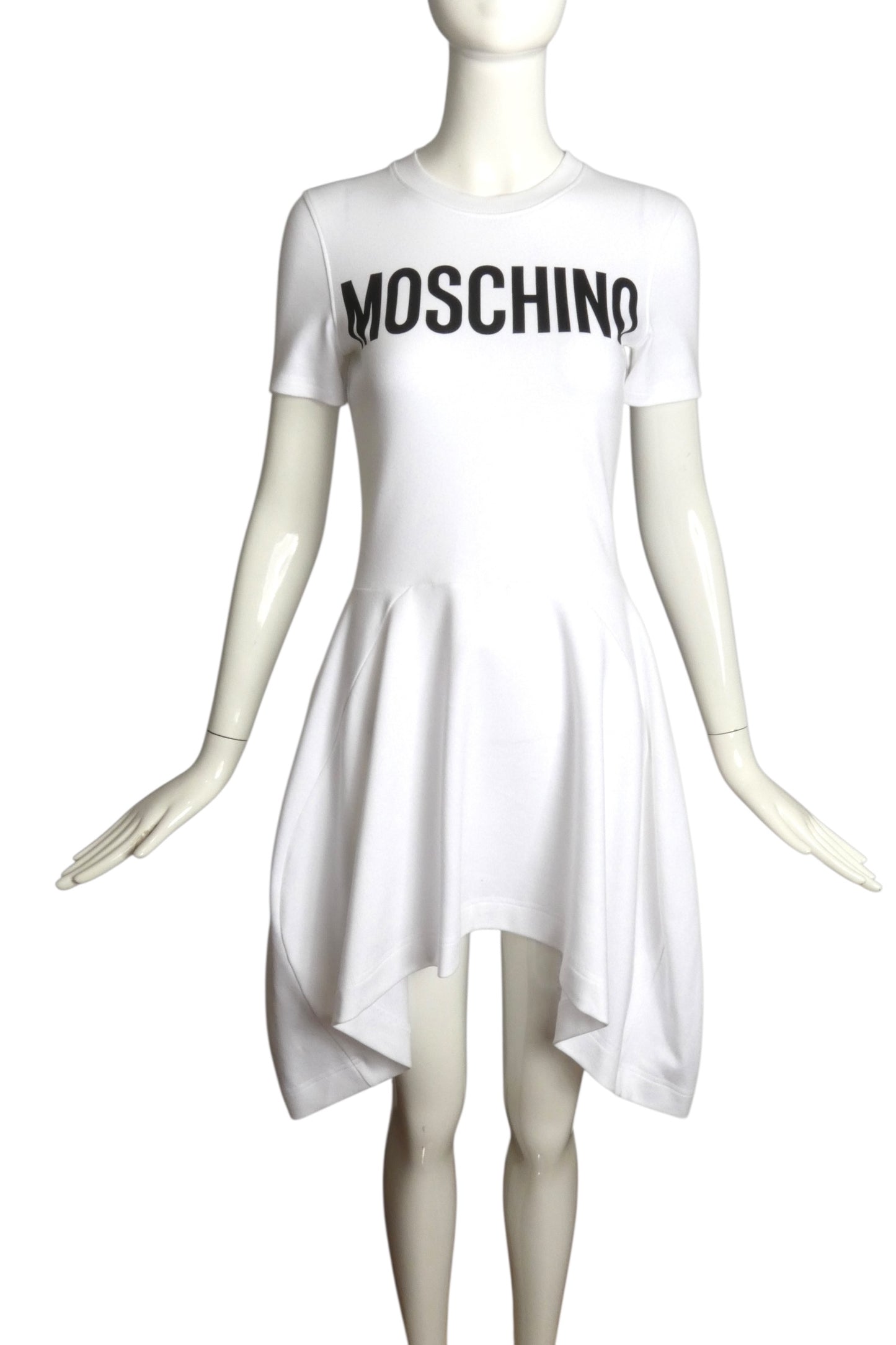MOSCHINO COUTURE- NWT 2020 White Ghost Pannier Dress, Size 4