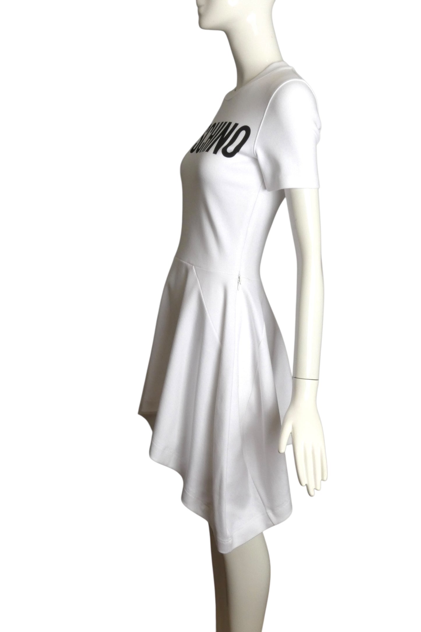 MOSCHINO COUTURE- NWT 2020 White Ghost Pannier Dress, Size 4