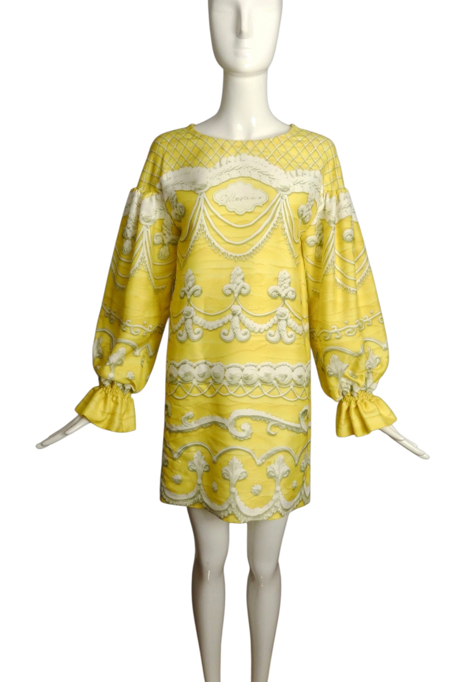 MOSCHINO COUTURE- NWT 2020 "Frosting" Print Dress, Size 2