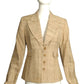 PIERRE CARDIN- 1990s Tan Raw Silk Blazer, Size 10