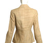 PIERRE CARDIN- 1990s Tan Raw Silk Blazer, Size 10