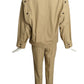 PIERRE CARDIN (HAUTE COUTURE)-1990s Khaki Cotton Jacket Suit, Size-10