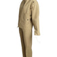 PIERRE CARDIN (HAUTE COUTURE)-1990s Khaki Cotton Jacket Suit, Size-10