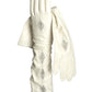 PIERRE CARDIN- 1960s White Beaded Leather Gloves, Size 6 1/2