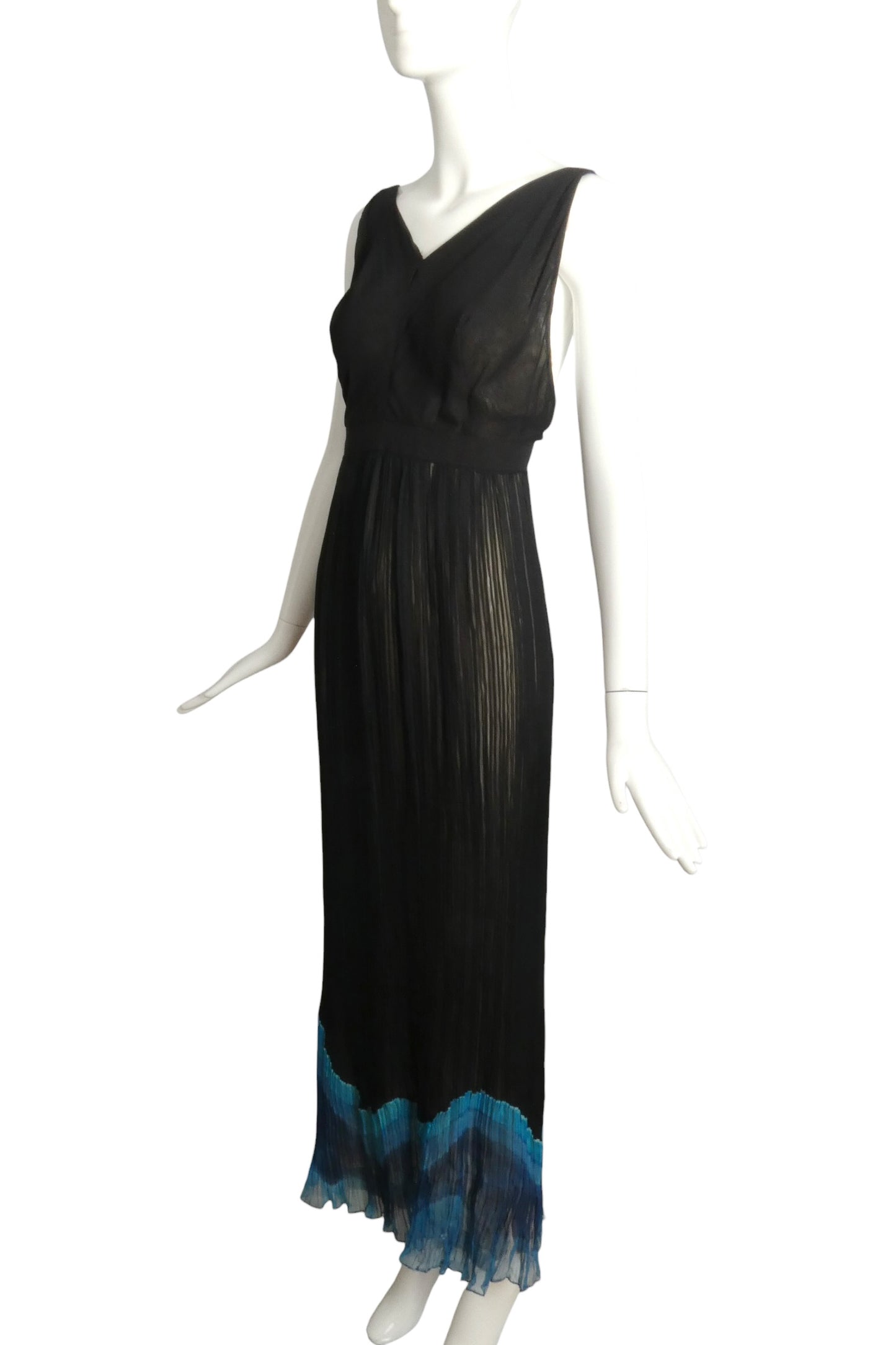 1970s 2pc Chiffon Gown, Size 4
