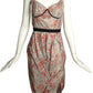 2020s Floral Taffeta Bustier Dress, Size 2