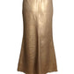 CHANEL- 2005 Gold Metallic Linen Skirt, Size 8