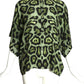 GIVENCHY- 2016 Animal Print Silk Blouse, Size 8