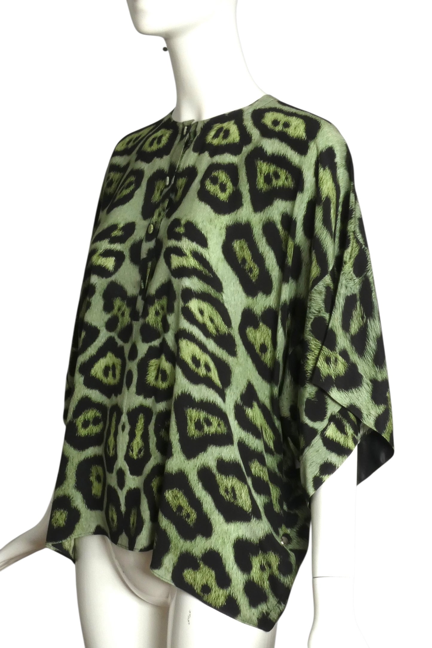 GIVENCHY- 2016 Animal Print Silk Blouse, Size 8