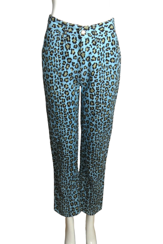 FENDI- 1990s Animal Print Pants, Size 6