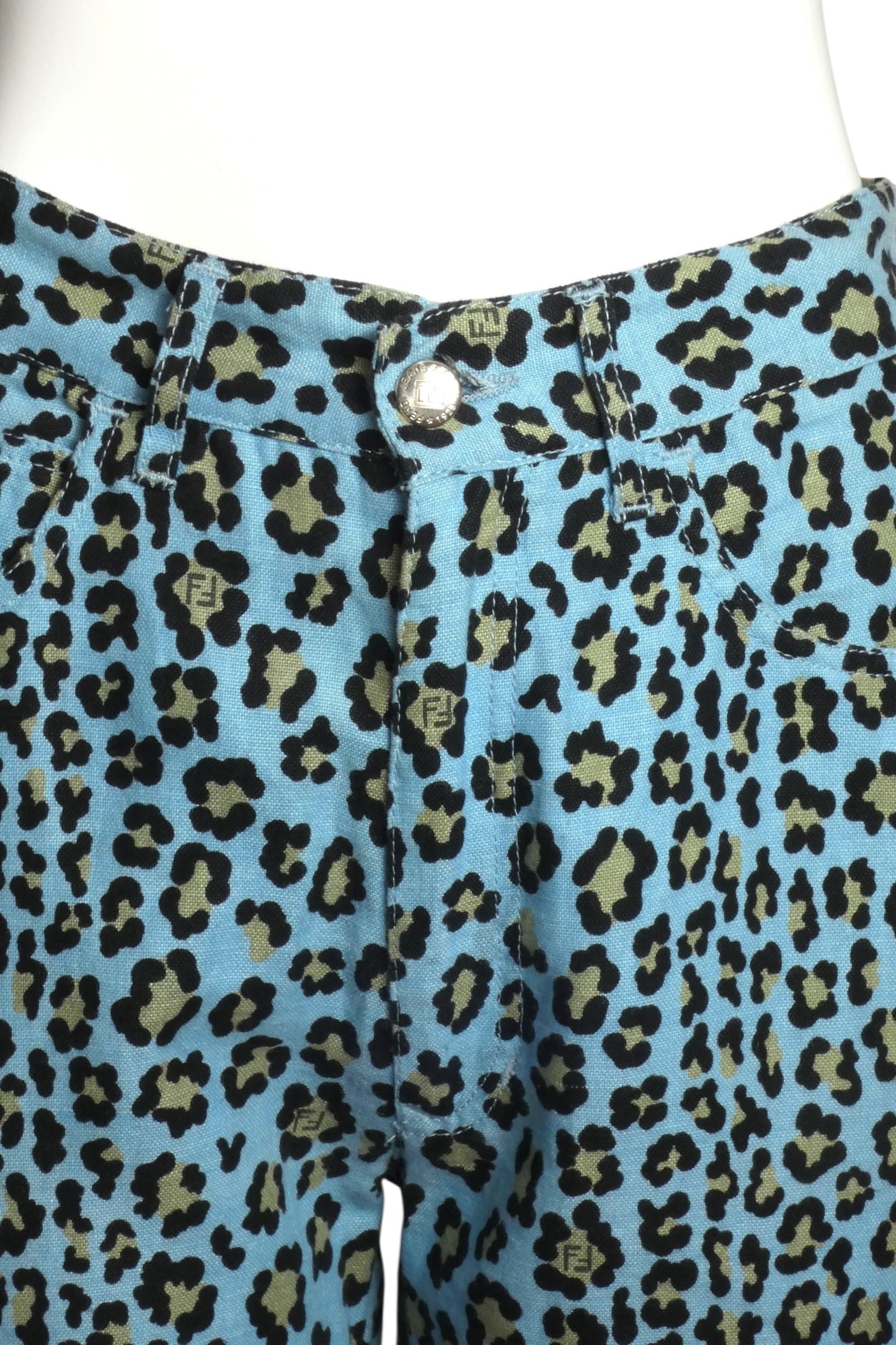 FENDI- 1990s Animal Print Pants, Size 6