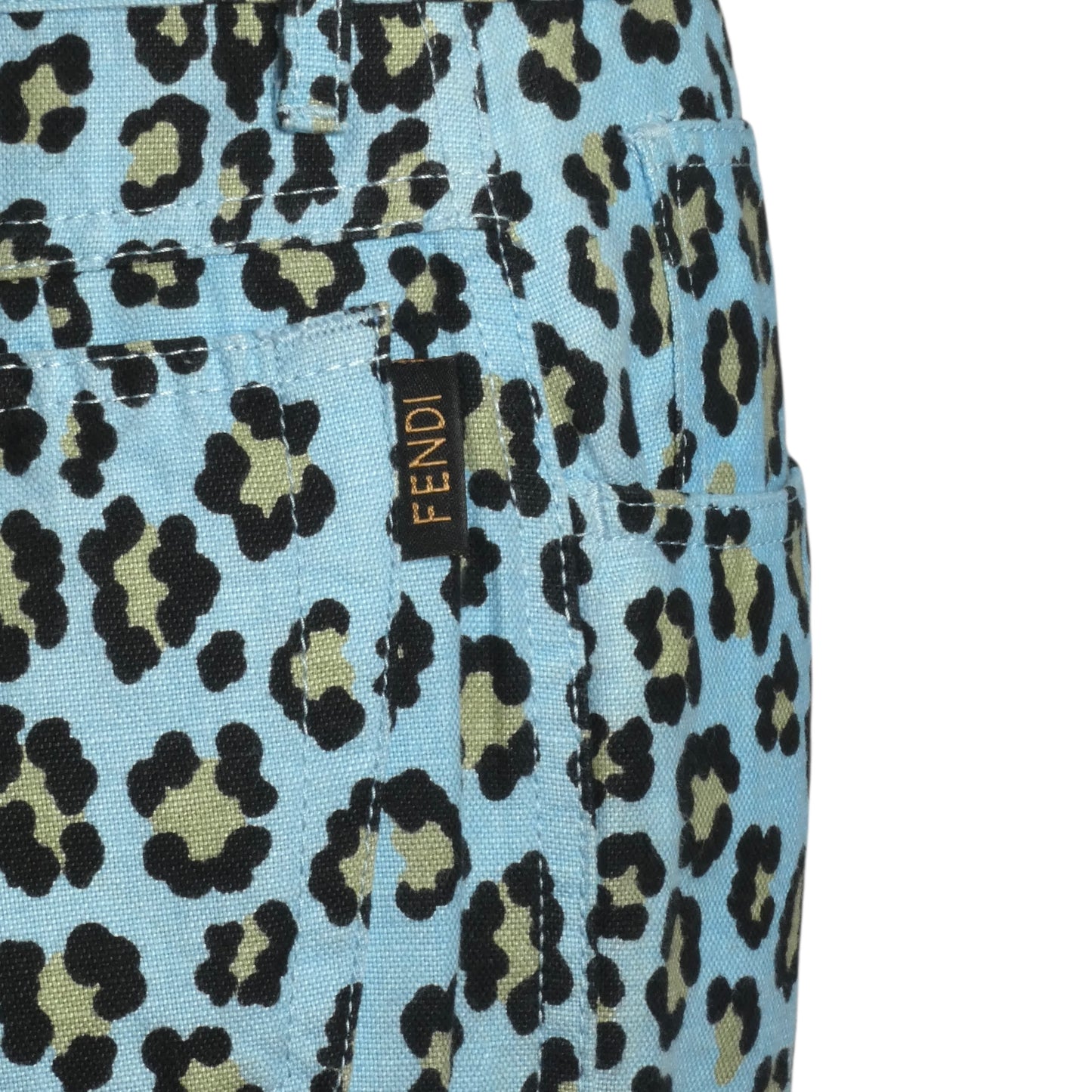 FENDI- 1990s Animal Print Pants, Size 6