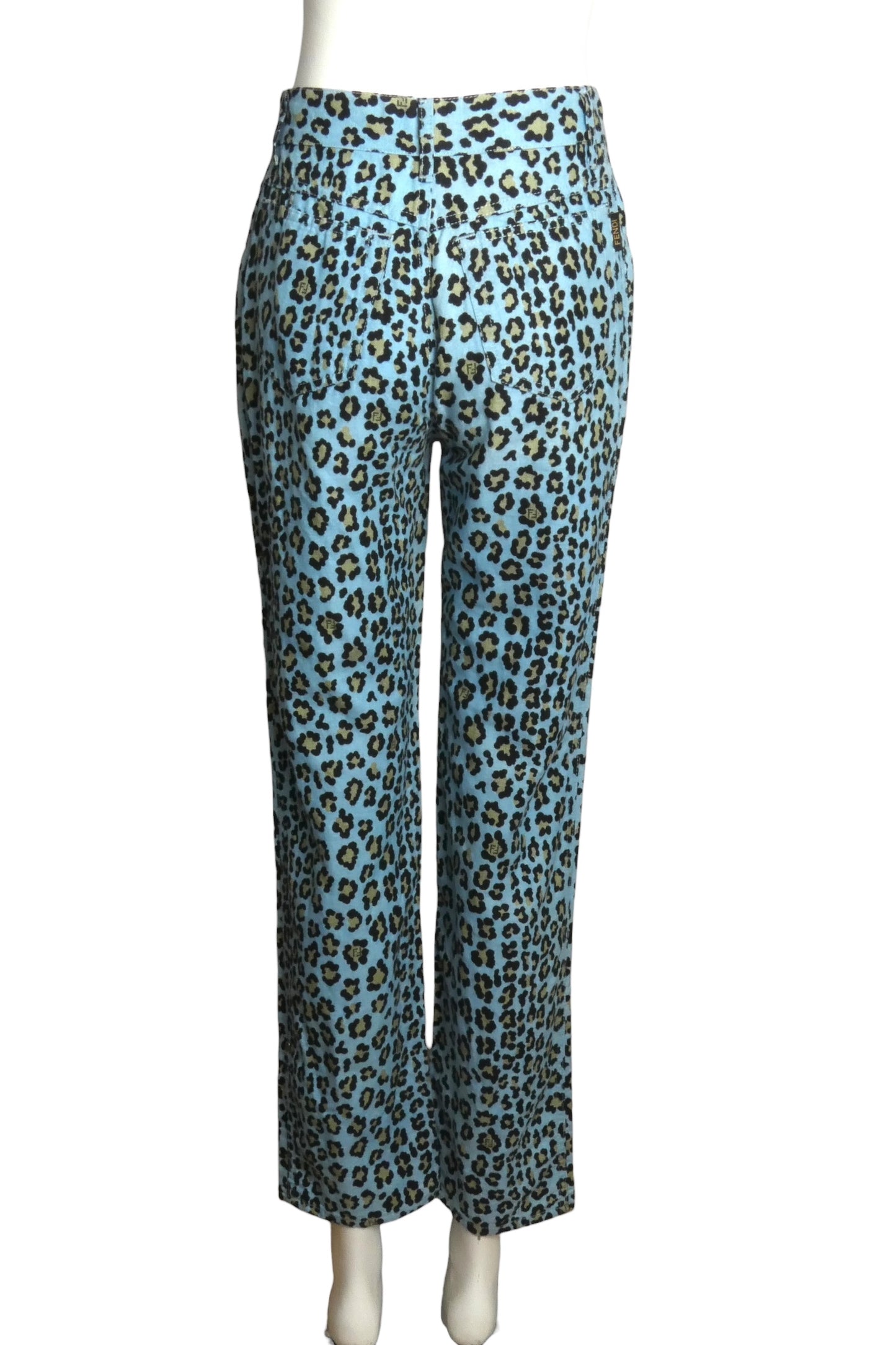 FENDI- 1990s Animal Print Pants, Size 6