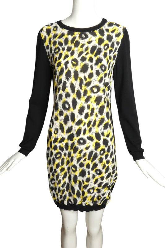 Animal Print Sweater Dress, Size 10