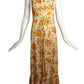 1970s Floral Knit Maxi Dress, Size-4