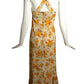 1970s Floral Knit Maxi Dress, Size-4