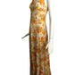 1970s Floral Knit Maxi Dress, Size-4