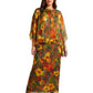 2004 Floral Chiffon Evening Dress, Size-10