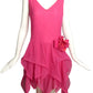 2018 Pink Chiffon Handkerchief Dress, Size 4