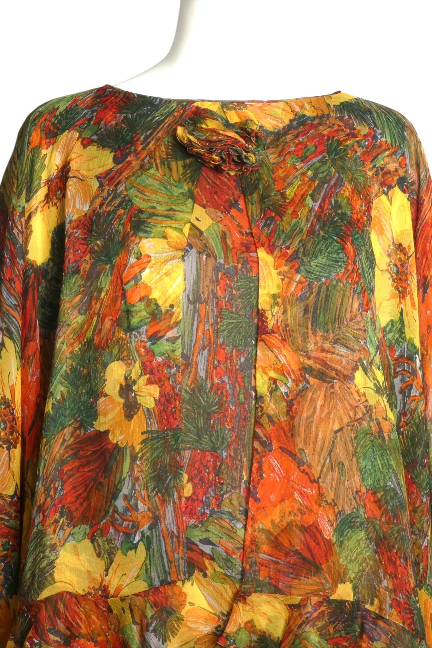 PIERRE CARDIN-2004 Floral Chiffon Evening Dress, Size-10