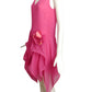 2018 Pink Chiffon Handkerchief Dress, Size 4
