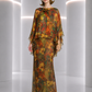 PIERRE CARDIN - 2004 Floral Chiffon Evening Dress, Size-10