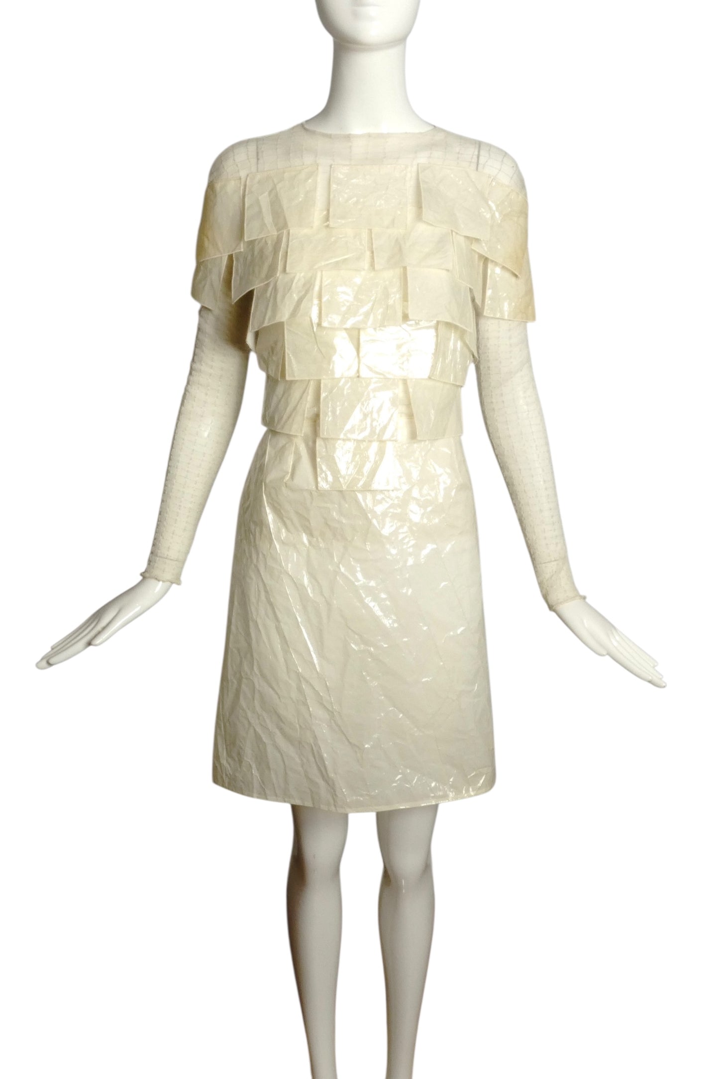 PIERRE CARDIN EVOLUTION (HAUTE COUTURE)-2000 Nylon & Cellophane Ensemble, Size-6