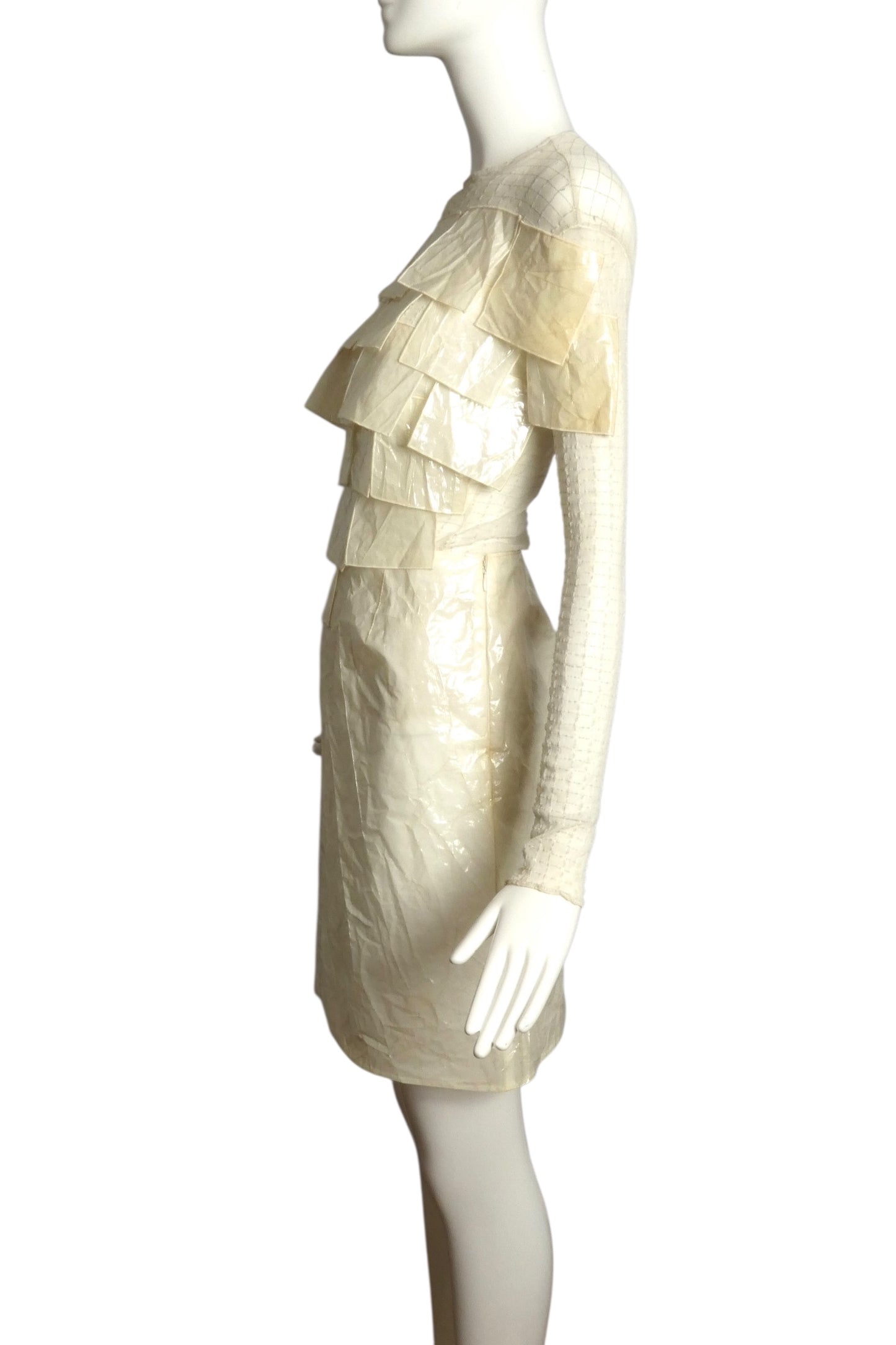 PIERRE CARDIN EVOLUTION (HAUTE COUTURE)-2000 Nylon & Cellophane Ensemble, Size-6
