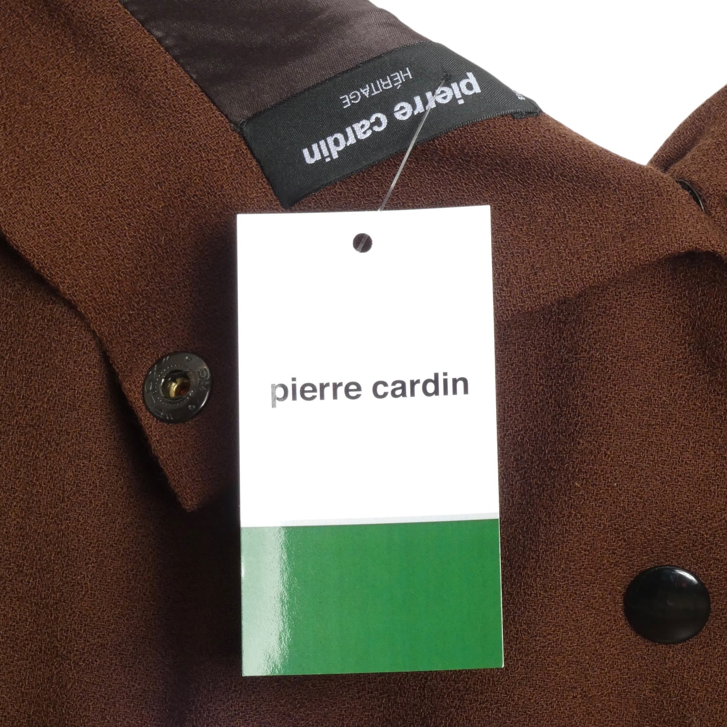 PIERRE CARDIN (HAUTE COUTURE)- 2000 Brown Wool Crepe Skirt, Size 4