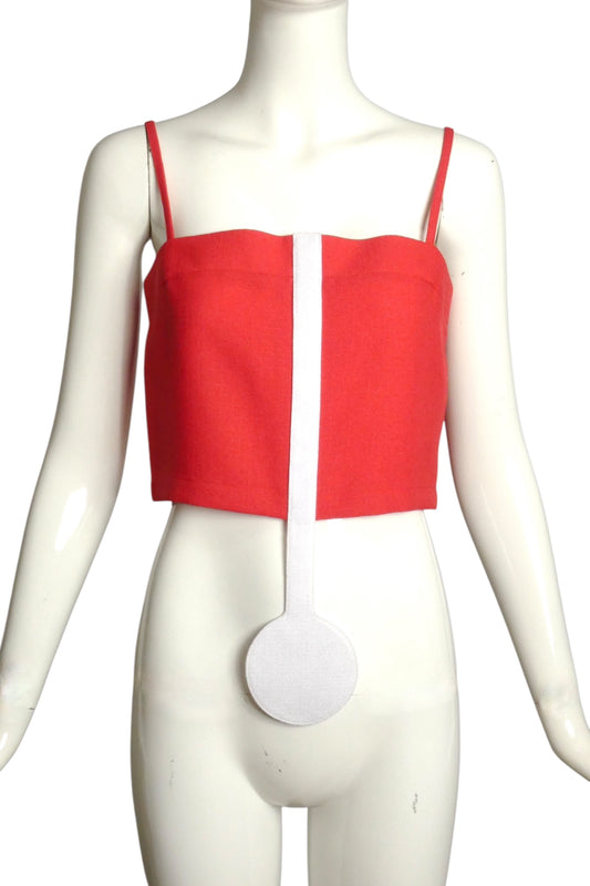 PIERRE CARDIN (HAUTE COUTURE)- 2004 Rayon Midriff Top, Size 8