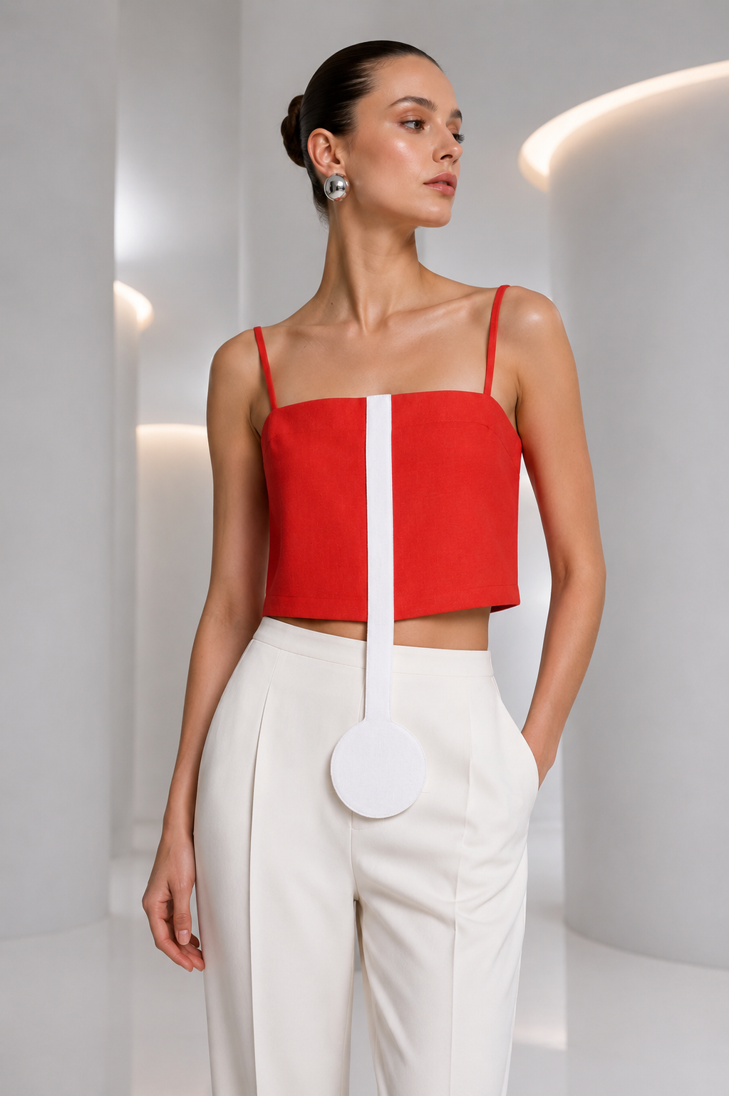PIERRE CARDIN - 2004 Rayon Midriff Top, Size 8
